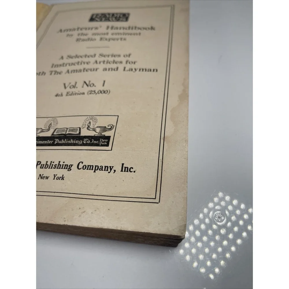 Vintage Radio News Amateurs Handibook Experimenter Publishing Vol. 1 4th Edition